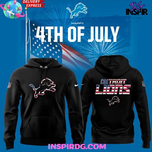 Detroit Lions 4th of July Stars & Stripes Edition Hoodie Premium Merchandises