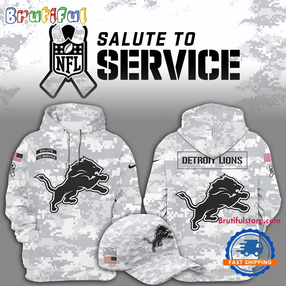 Detroit Lions Arctic Camo 2024 Salute To Service Hoodie