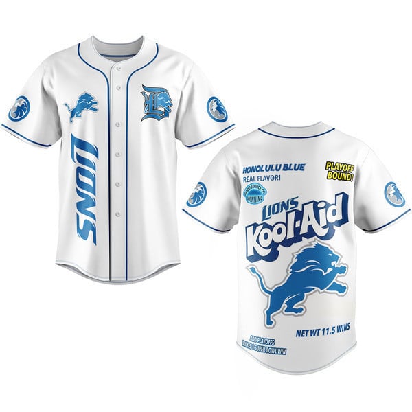 Detroit Lions Baseball Jersey For Fans