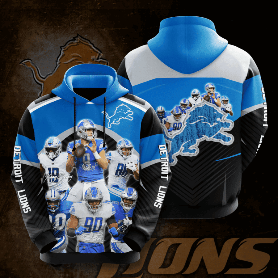 Detroit Lions Hoodie  Zip Hoodie Version 1098