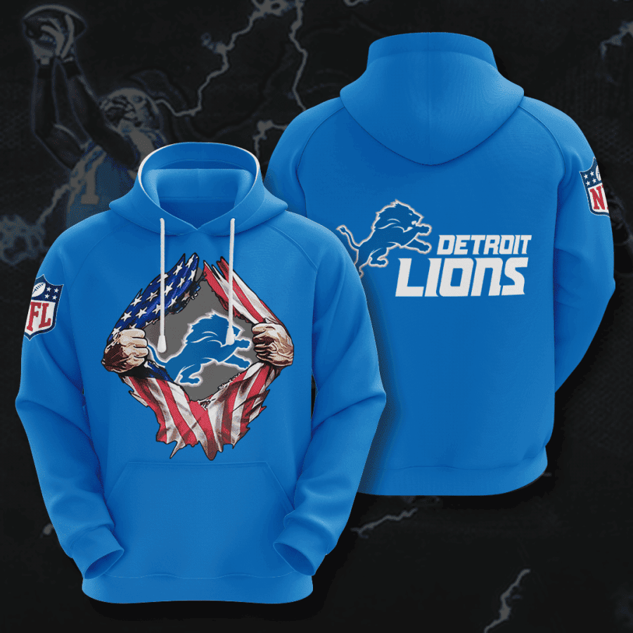Detroit Lions Hoodie  Zip Hoodie Version 2156