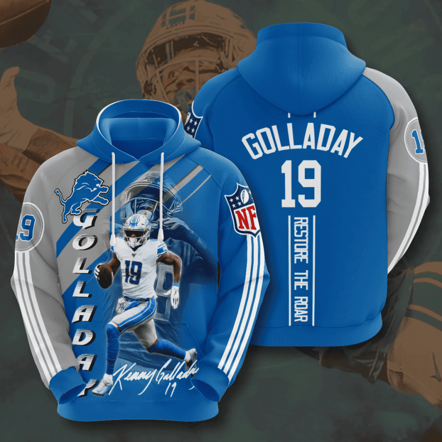 Detroit Lions Kenny Golladay Hoodie  Zip Hoodie Version 1380