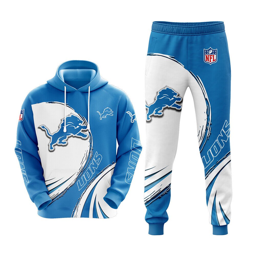 Detroit Lions NFL Football Team Sport Hoodie Tracksuit, NFL hoodie, NFL Joggers Gift For Sport Music Fans