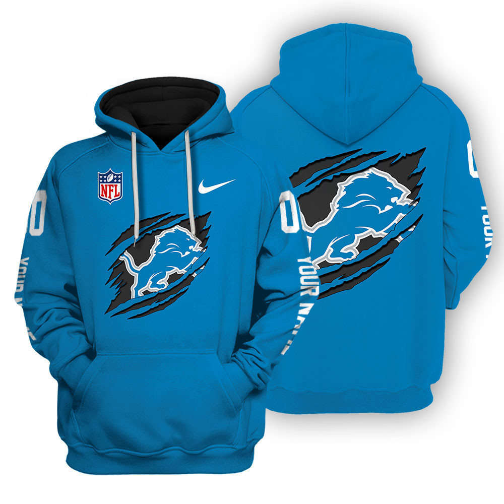 Detroit Lions Scratch Logo NFL 3D Hoodie Version 126
