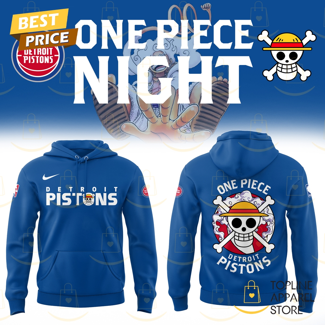 Detroit Pistons Basketball x One Piece Night Hoodie Gift For Sport Music Fans