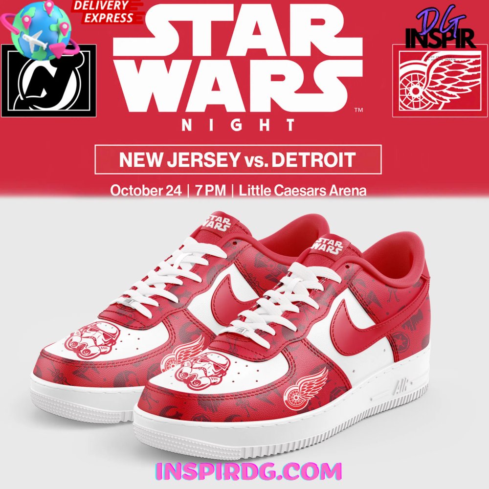 Detroit Red Wings x Star Wars Night 2025 Air Force 1