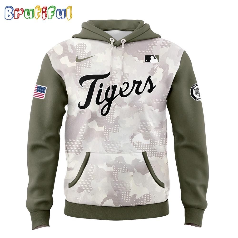 Detroit Tigers 2025 Armed Forces Day Hoodie Shirt