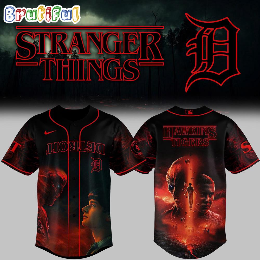 Detroit Tigers 2025 Stranger Things Baseball Jersey