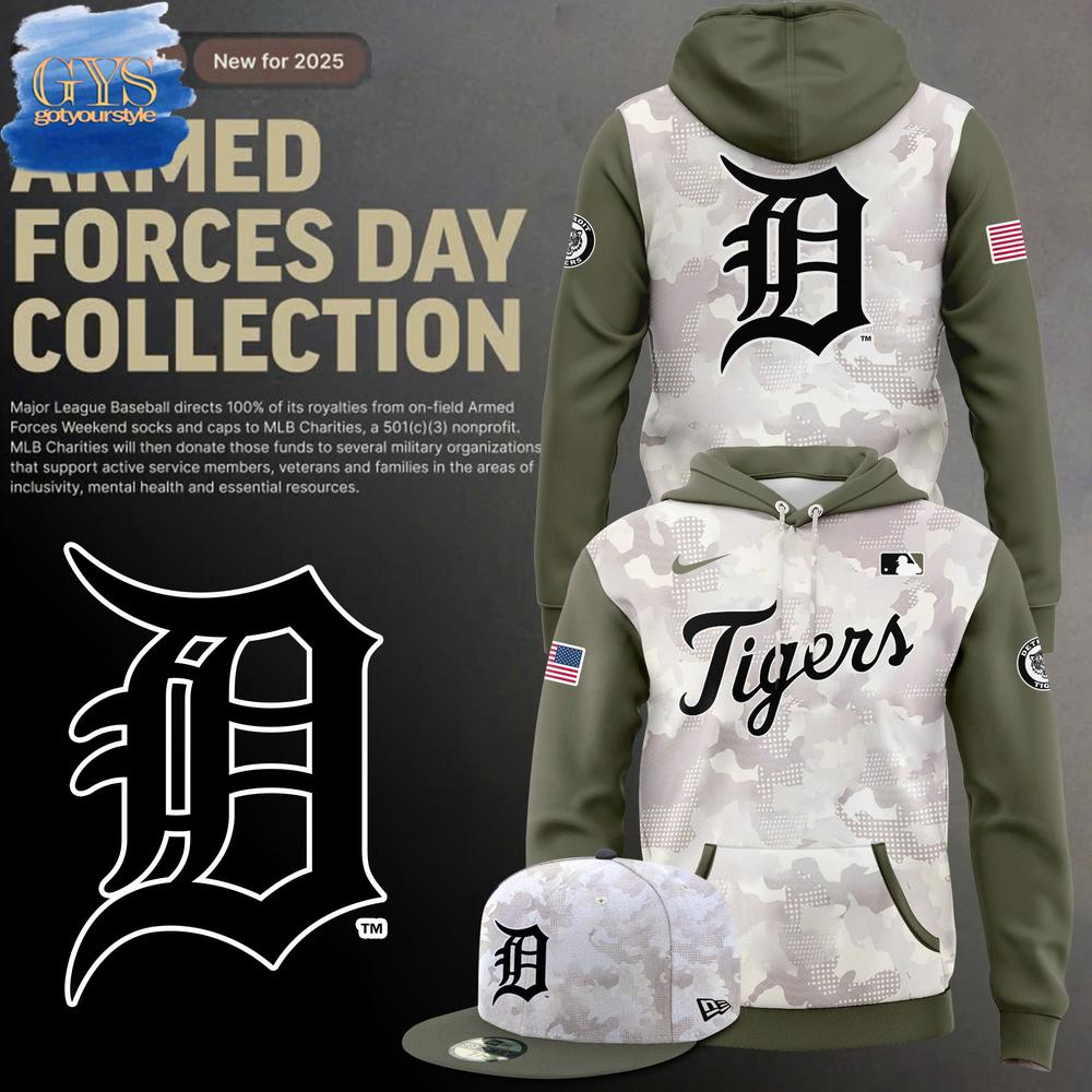 Detroit Tigers Armed Forces Day Limited Edition Hoodie Premium Merchandises