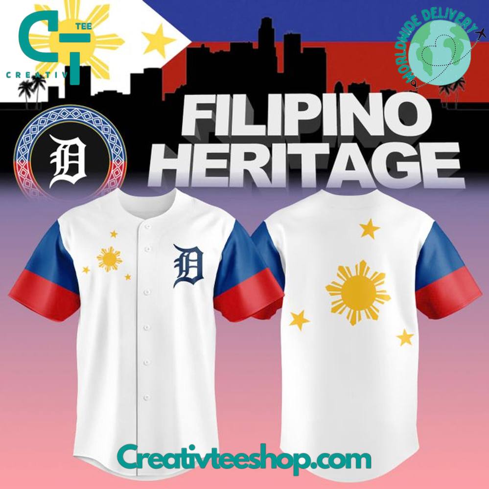 Detroit Tigers Filipino Heritage Night 2025 Special Baseball Jersey