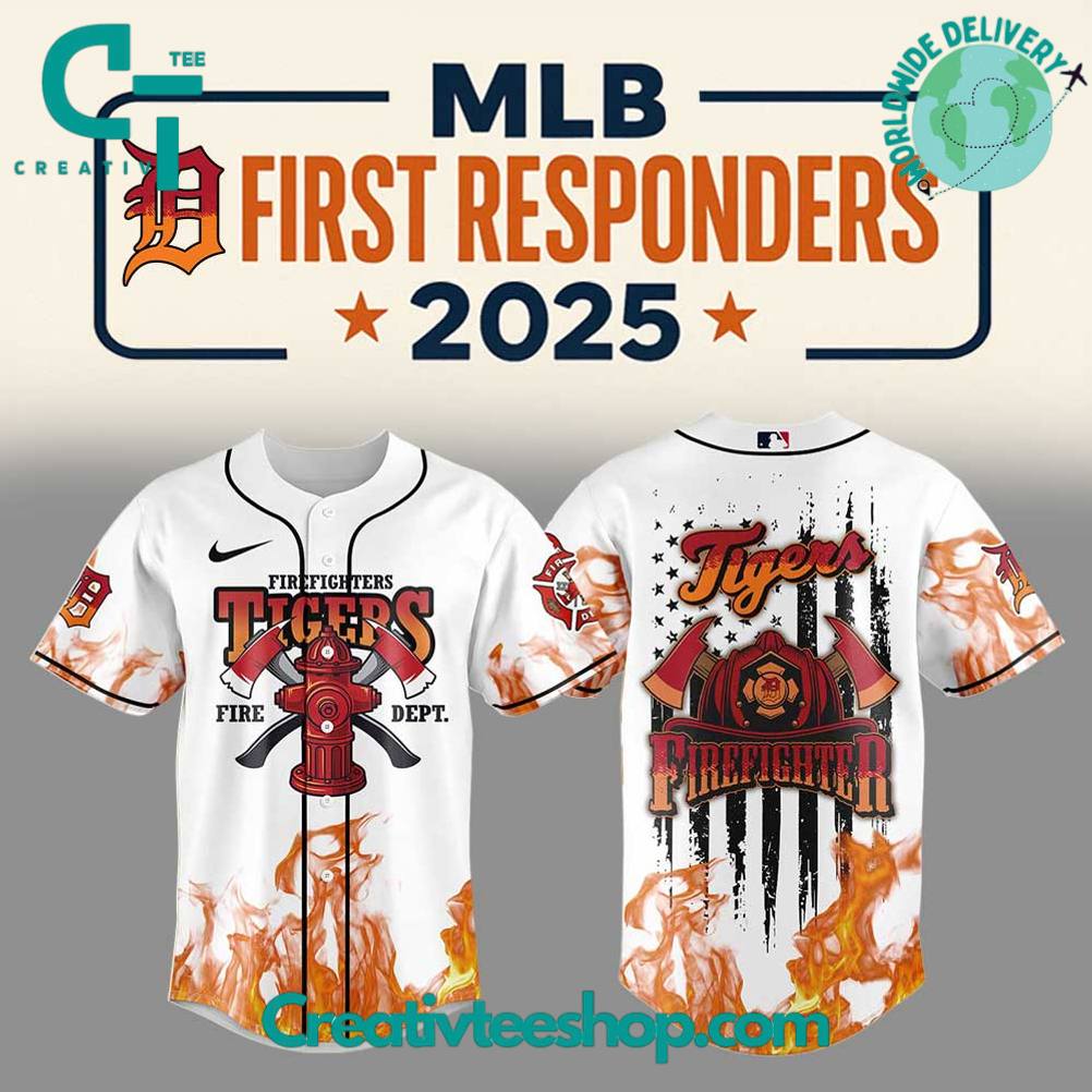 Detroit Tigers Firefighter Appreciation First Responders 2025 Special Baseball Jersey