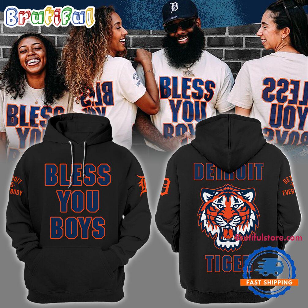 Detroit Tigers MLB 2024 Bless You Boys Black Hoodie