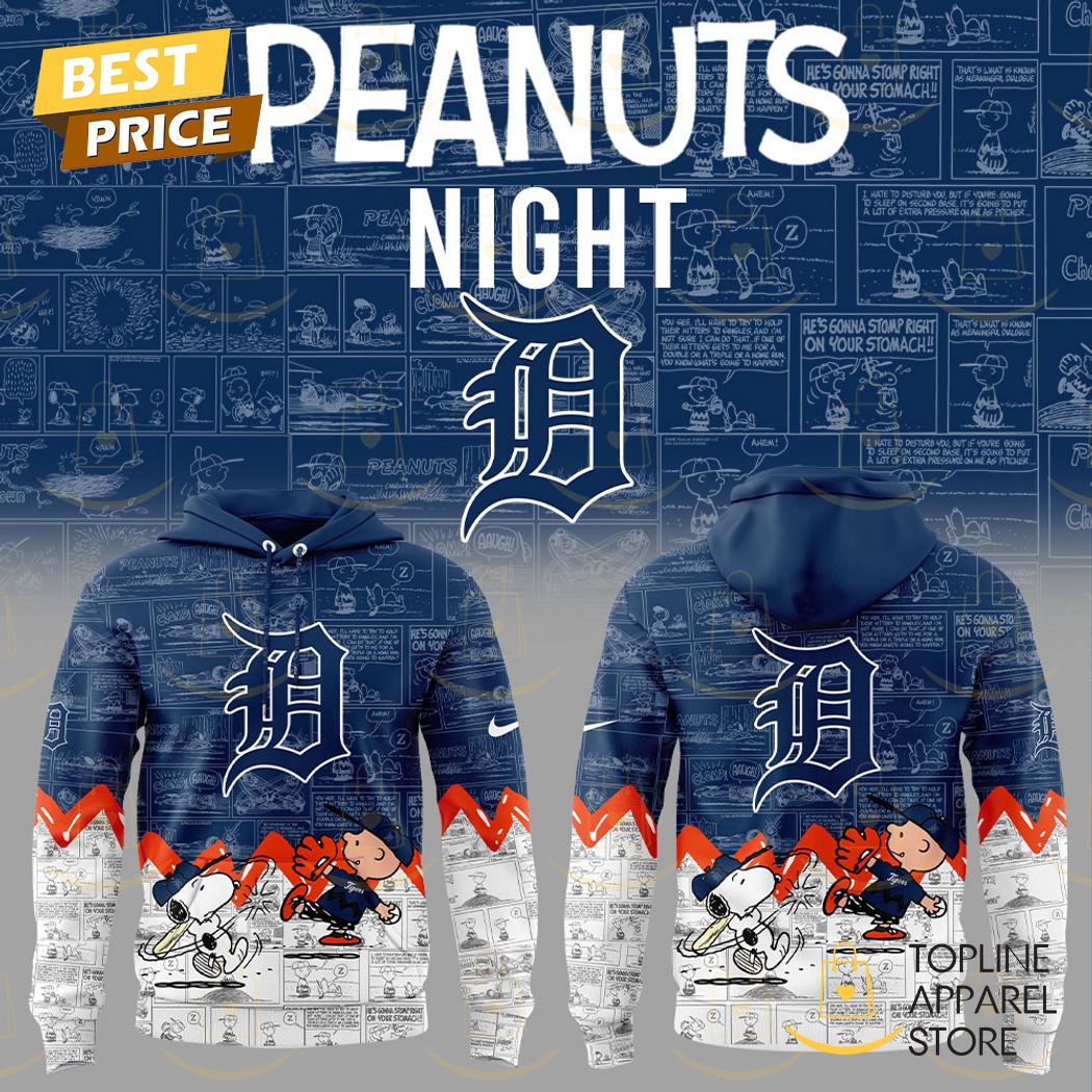 Detroit Tigers x Peanuts Night 75th Anniversary Hoodie Premium Merchandise