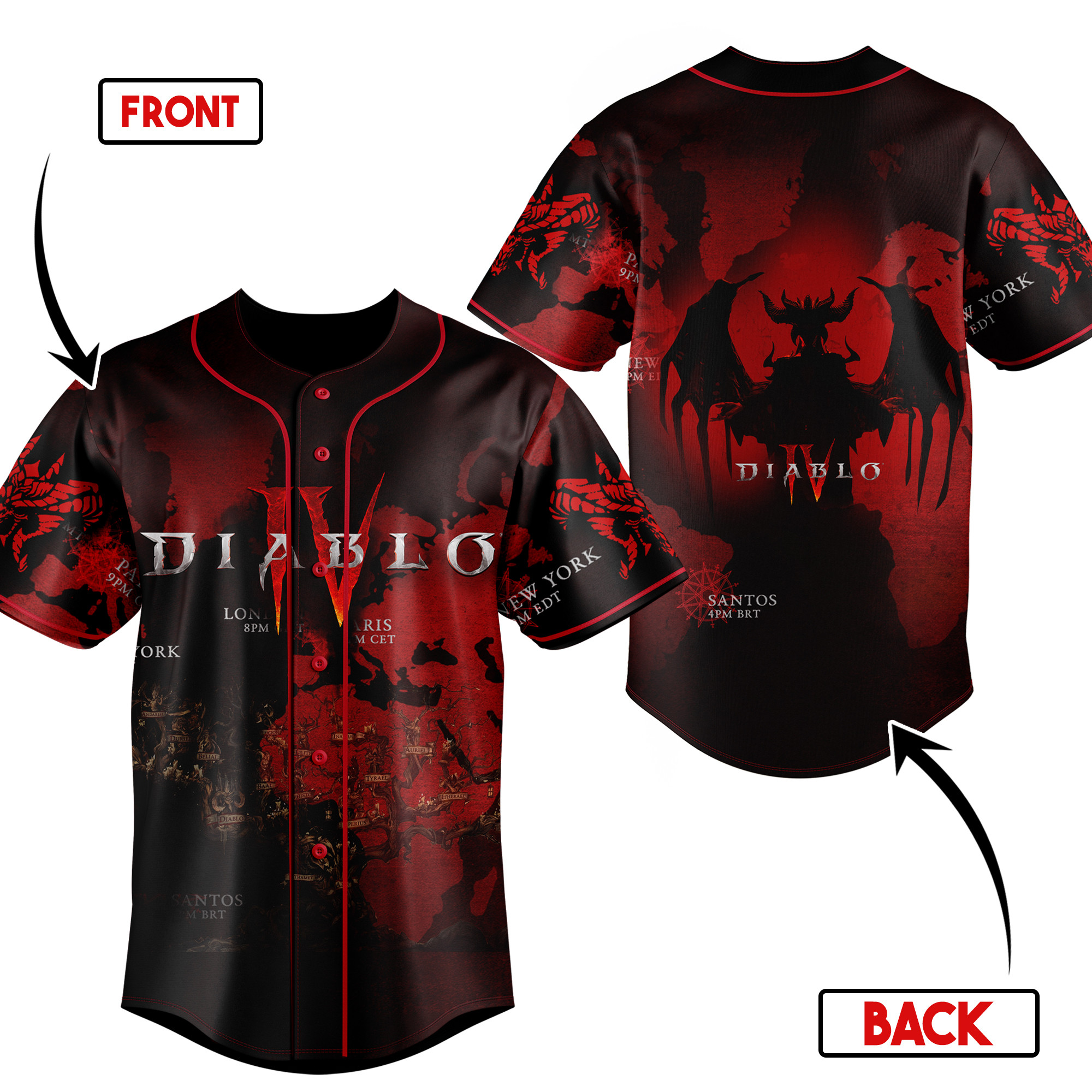 Diablo Baseball Jersey For Fans