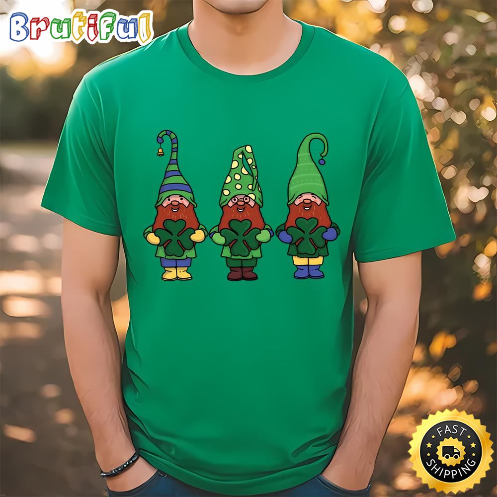 Disney Gnomes With Shamrocks Patricks Day T-Shirt