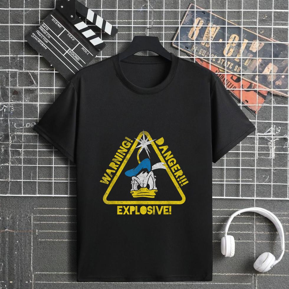 Disney Mickey And Friends Donald Duck Warning Explosive! T-Shirt