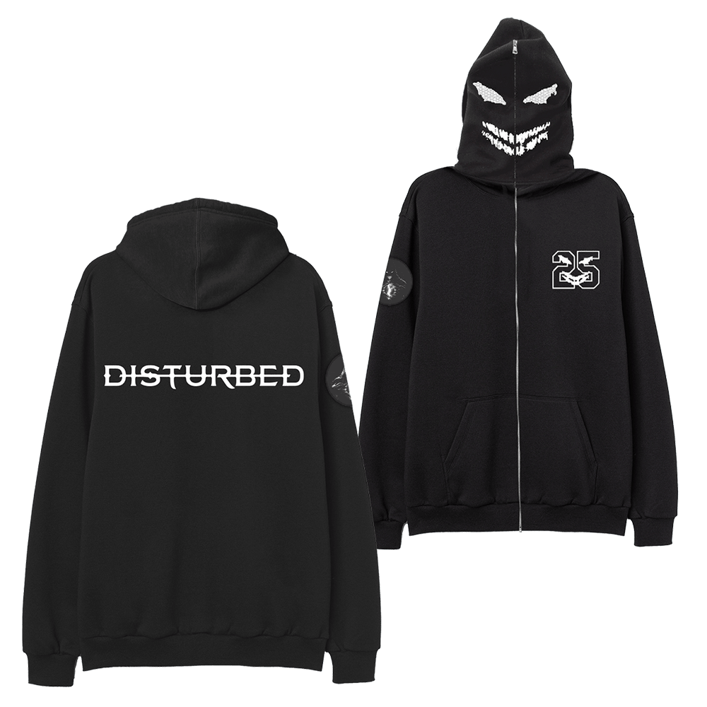 Disturbed Merch Disturbed The Sickness 25 Face Zip-Up Hoodie Fathers Day Gifts For Son