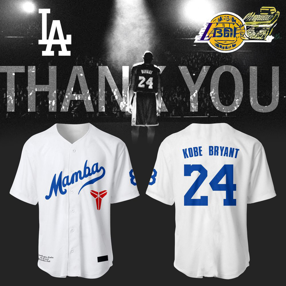Dodgers Remember Kobe Bryant Baseball Jersey Gifts For Baseball Fans