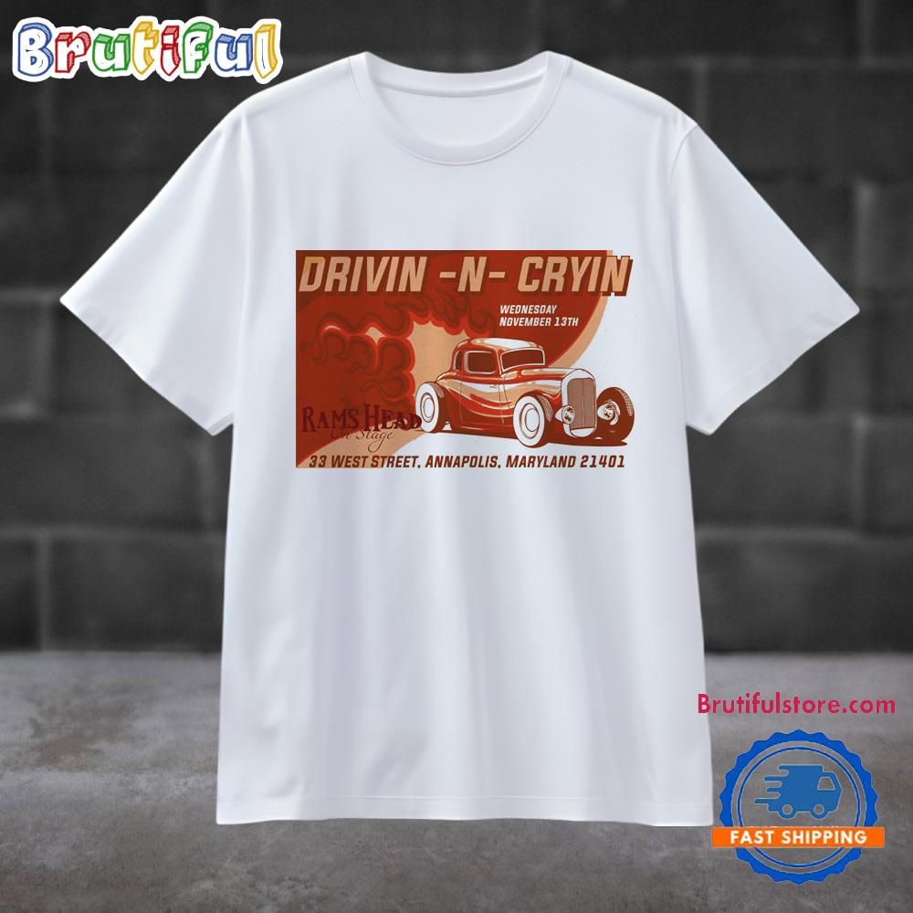 Drivin N Cryin Rams Head On Stage Annapolis, MD Nov 13 2024 Tour T Shirt