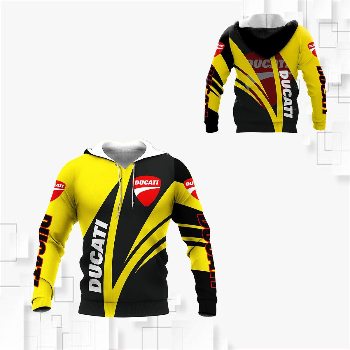 Ducati Motor Holding All Over Print Hoodie Zip Hoodie 451
