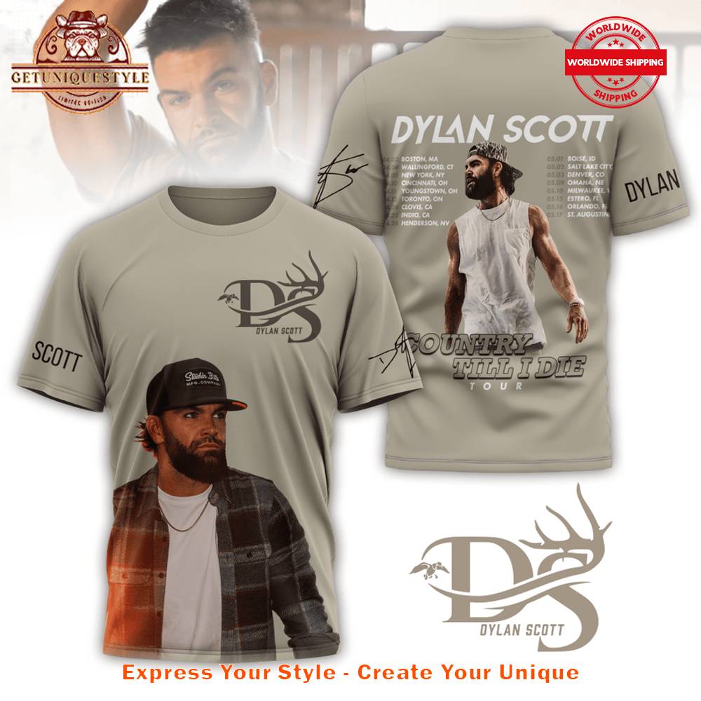 Dylan Scott Country Till I Die Tour 2025 T-shirt Premium Merchandise