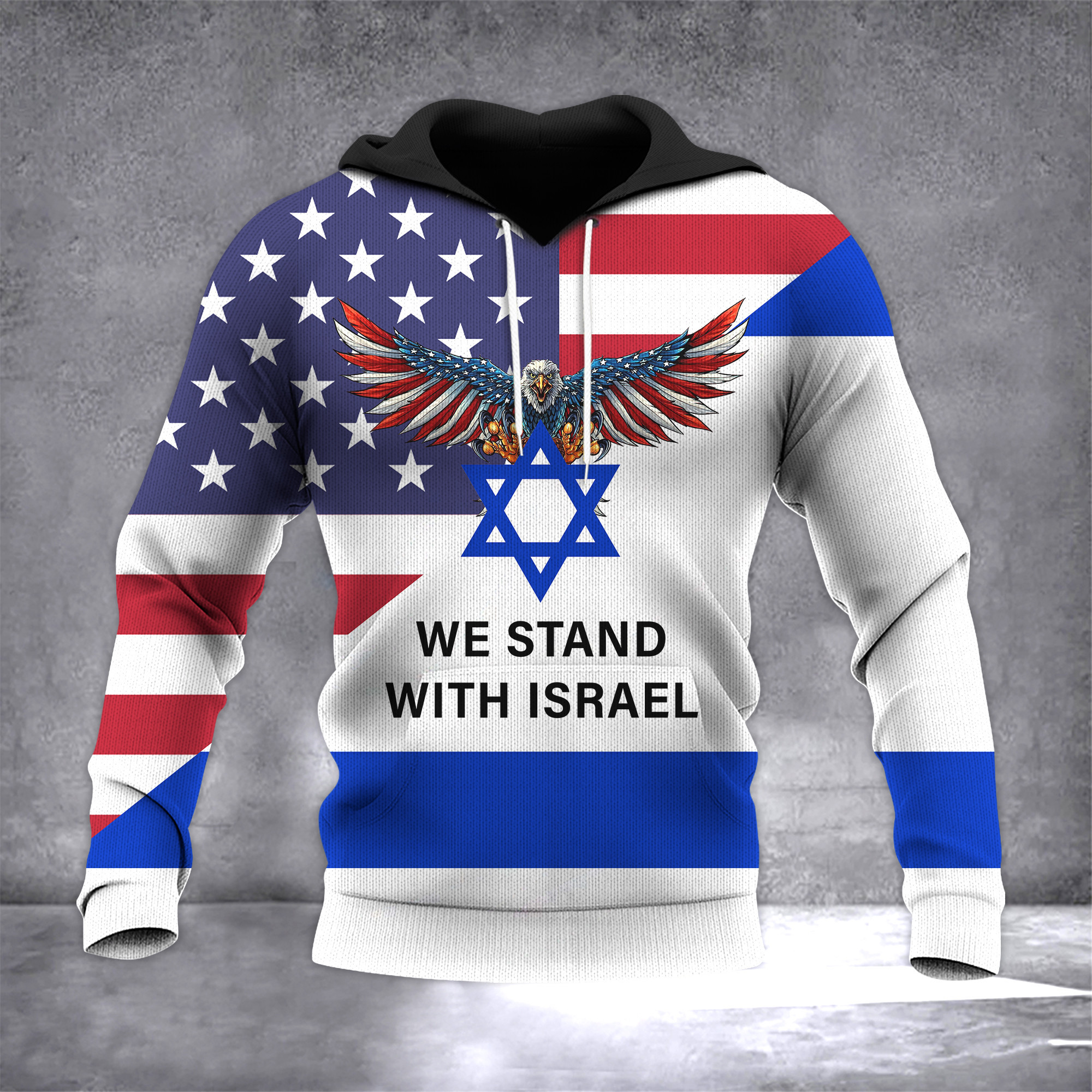 Eagle American We Stand With Israel Hoodie Pro Israel Hoodie Israeli Merchandise