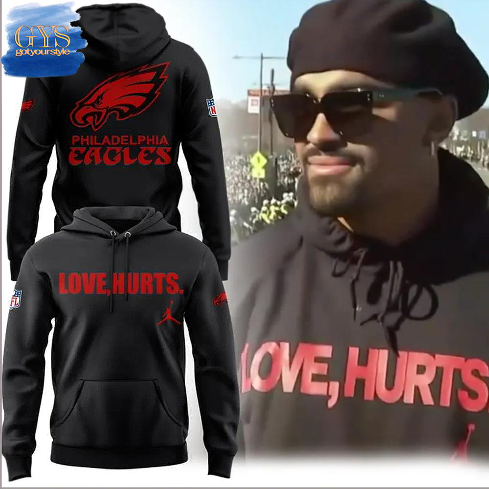Eagles Football Love Hurts Jordan Hoodie Premium Merchandise