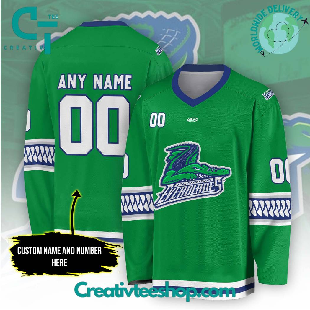 ECHL Florida Everblades Green Hockey Jersey