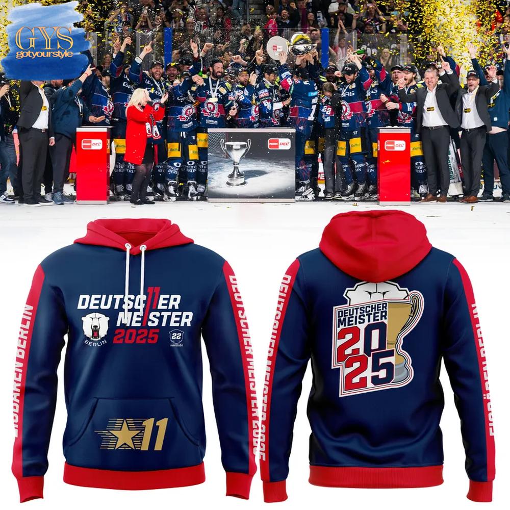 EisbÃ¤ren Berlin Deutscher Meister 2025 Limited Edition Hoodie Premium Merchandises