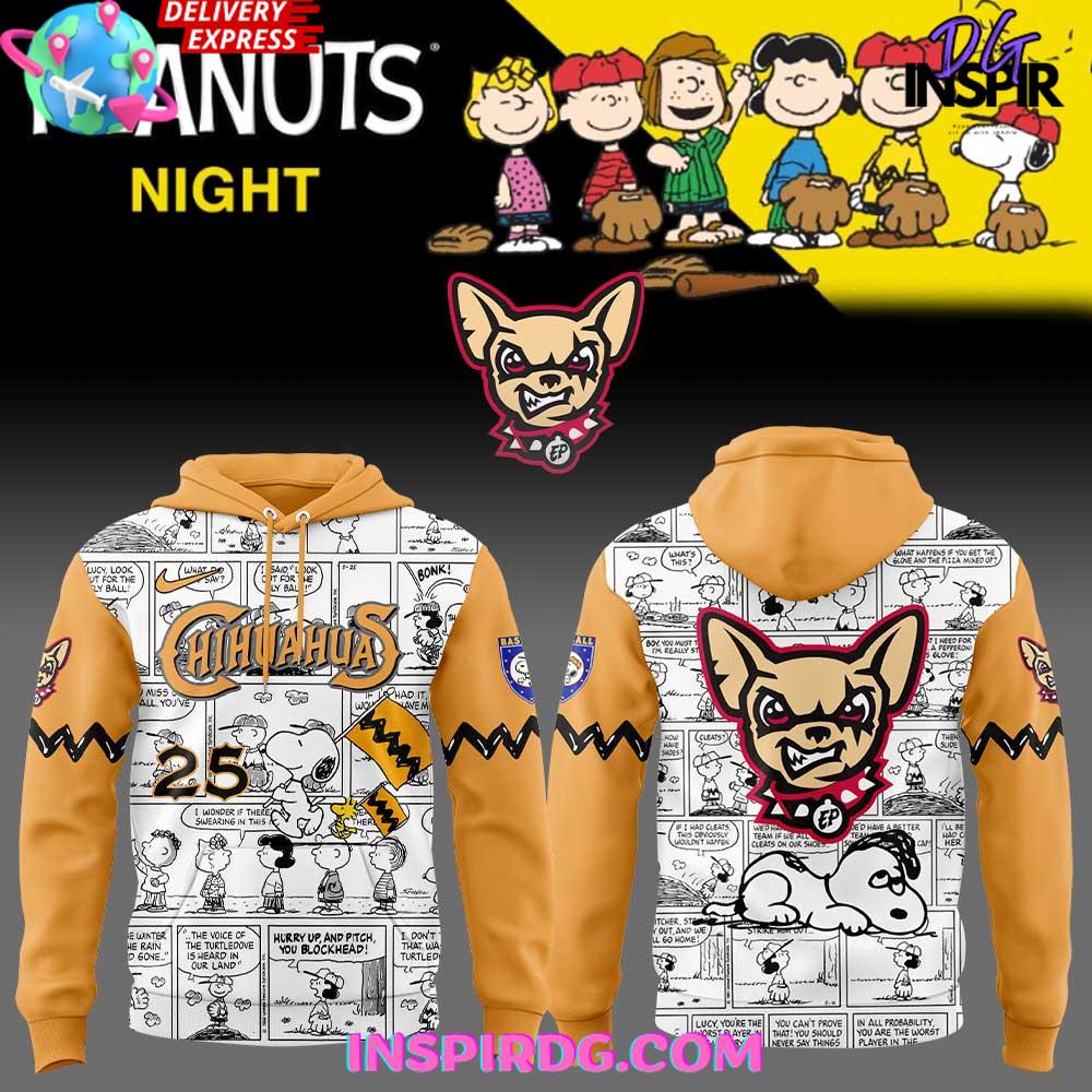 El Paso Chihuahuas 75th Anniversary of Peanuts Special Hoodie Premium Merchandises