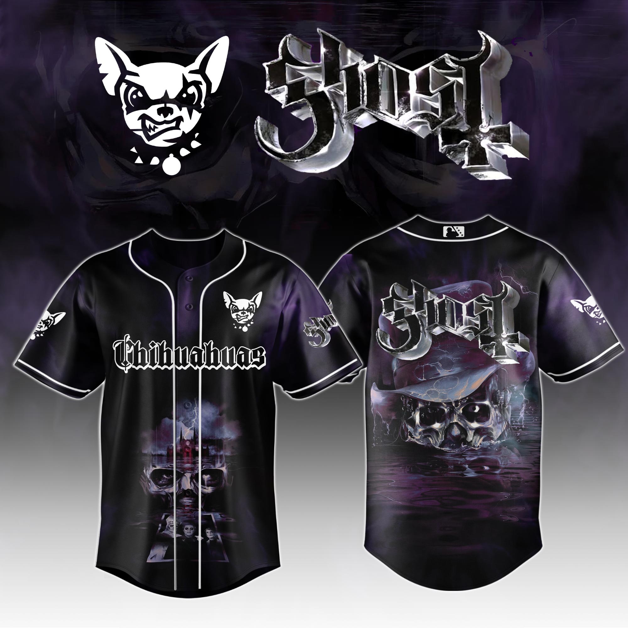 El Paso Chihuahuas MiLB x GHOST Skeletour World Tour Personalized Baseball Jersey For Fans