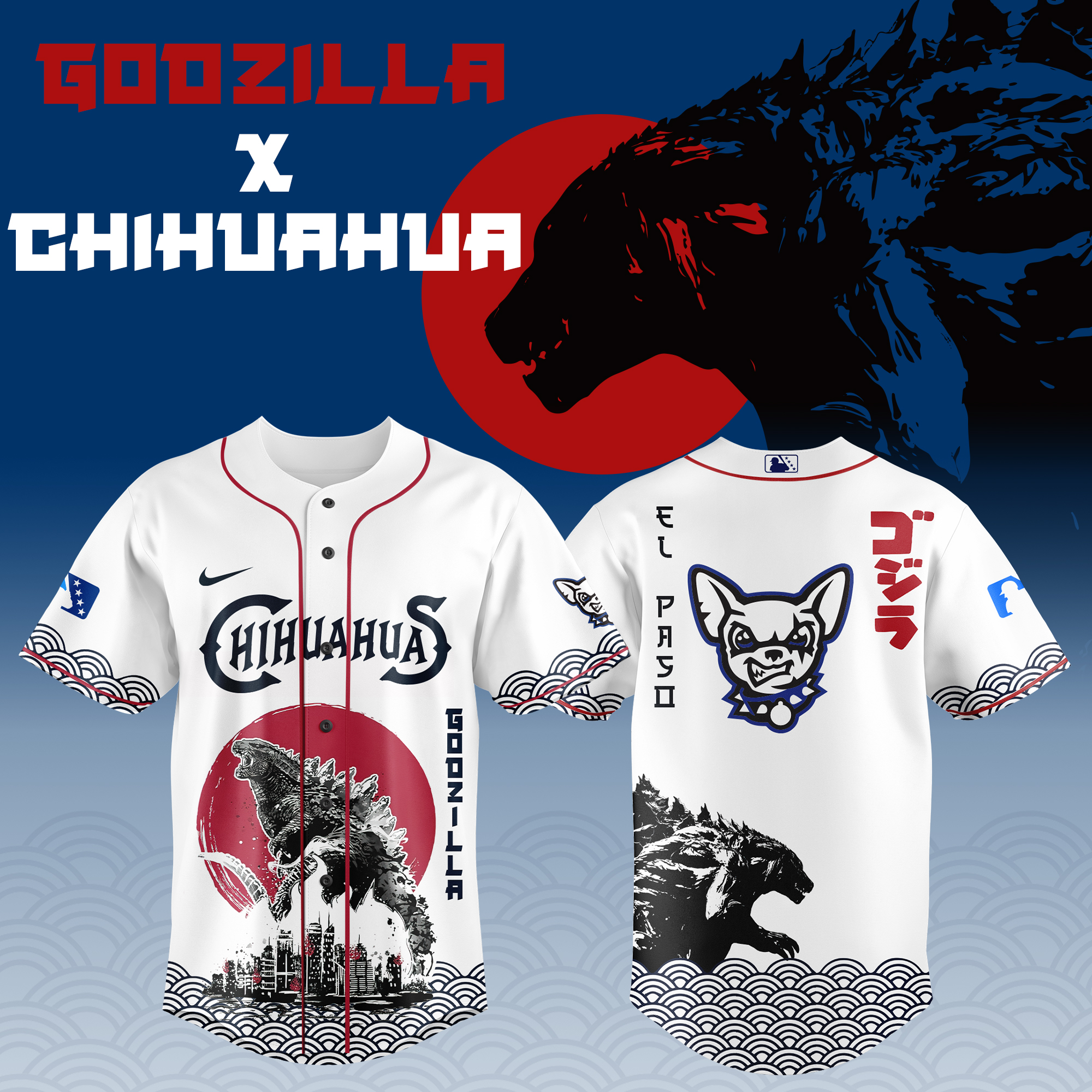 El Paso Chihuahuas MiLB x Goozilla Night Personalized Baseball Jersey For Fans