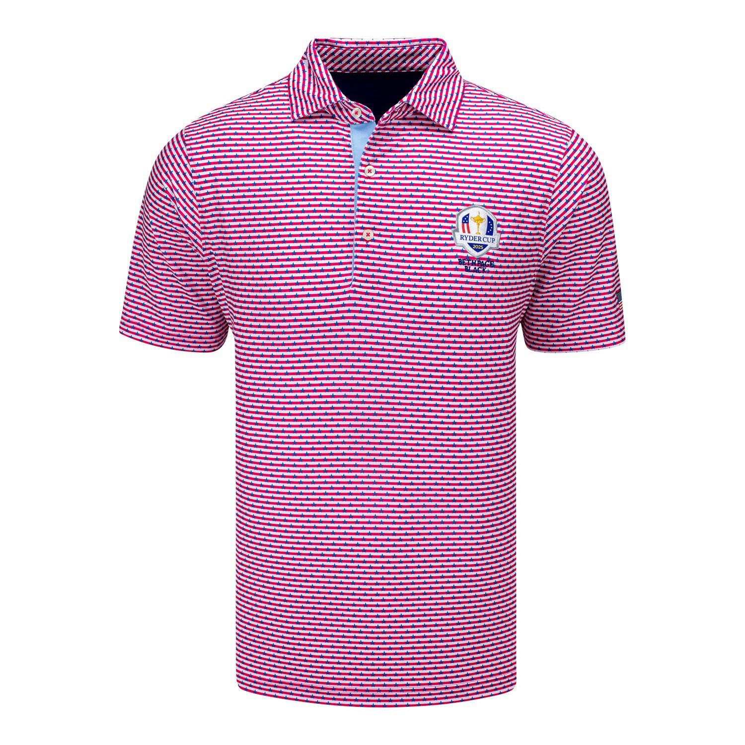 Fairway And Greene 2025 Ryder Cup Stars and Stripes Pattern Polo Shirt Dad Gifts