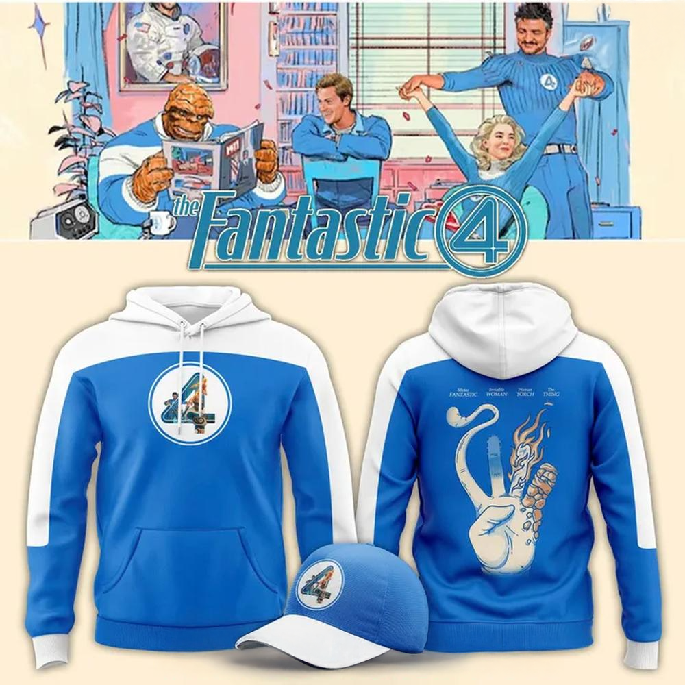 Fantastic Four First Steps 2025 Special Hoodie The Fantastic Four Merch Gifts For Movie Fans