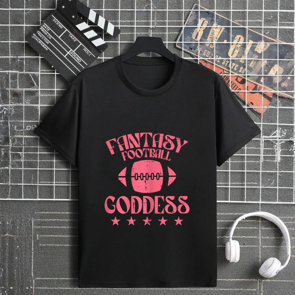 Fantasy Football Goddess Funny Draft Party Champ Women Girls T-Shirt