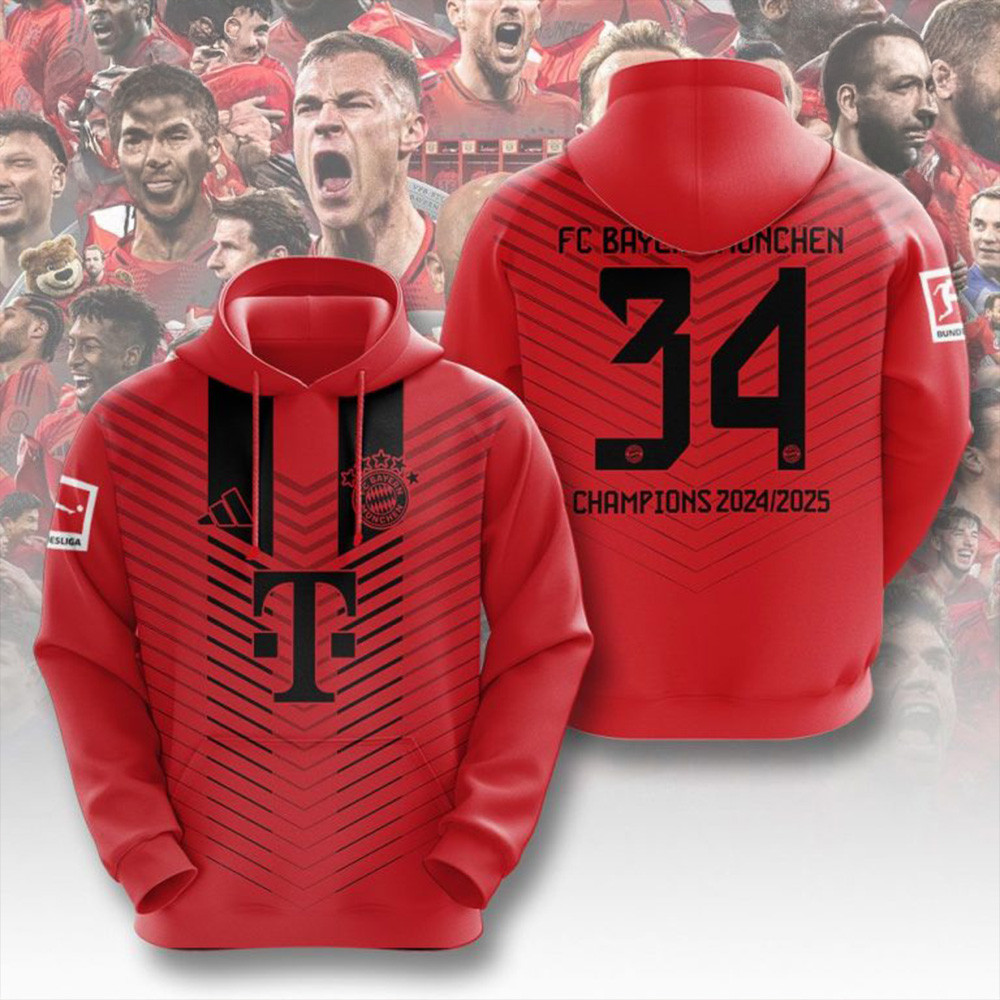 FC Bayern Munich Champions Bundesliga 2025 Special Hoodie FC Bayern Munich Merch For Fans