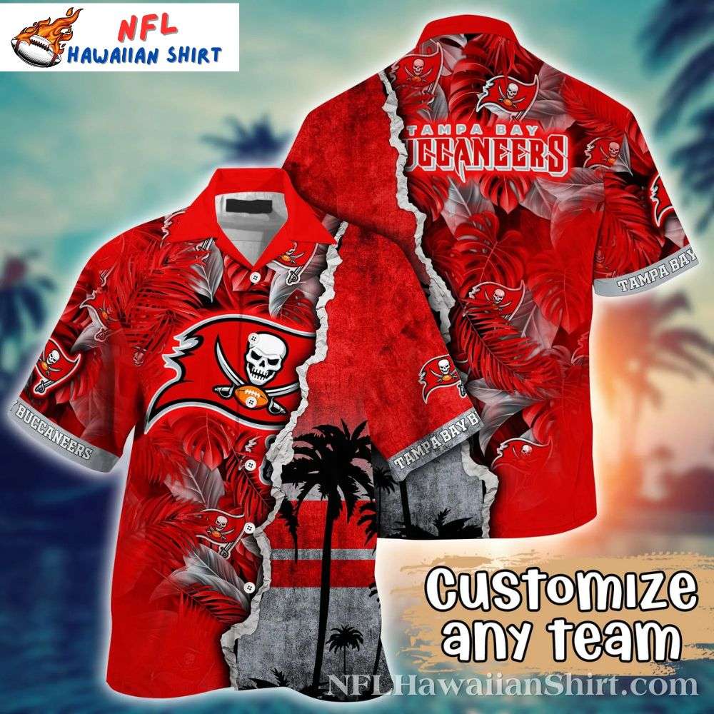 Fiery Red Tampa Bay Buccaneers Tropical Hawaiian Shirt Premium Merchandise