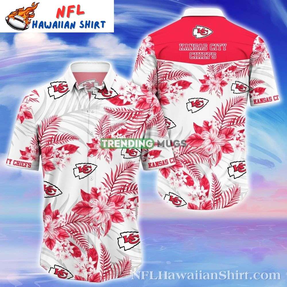 Floral Blitz Kansas City Chiefs Hawaiian Shirt Gift For Sport Music Fans
