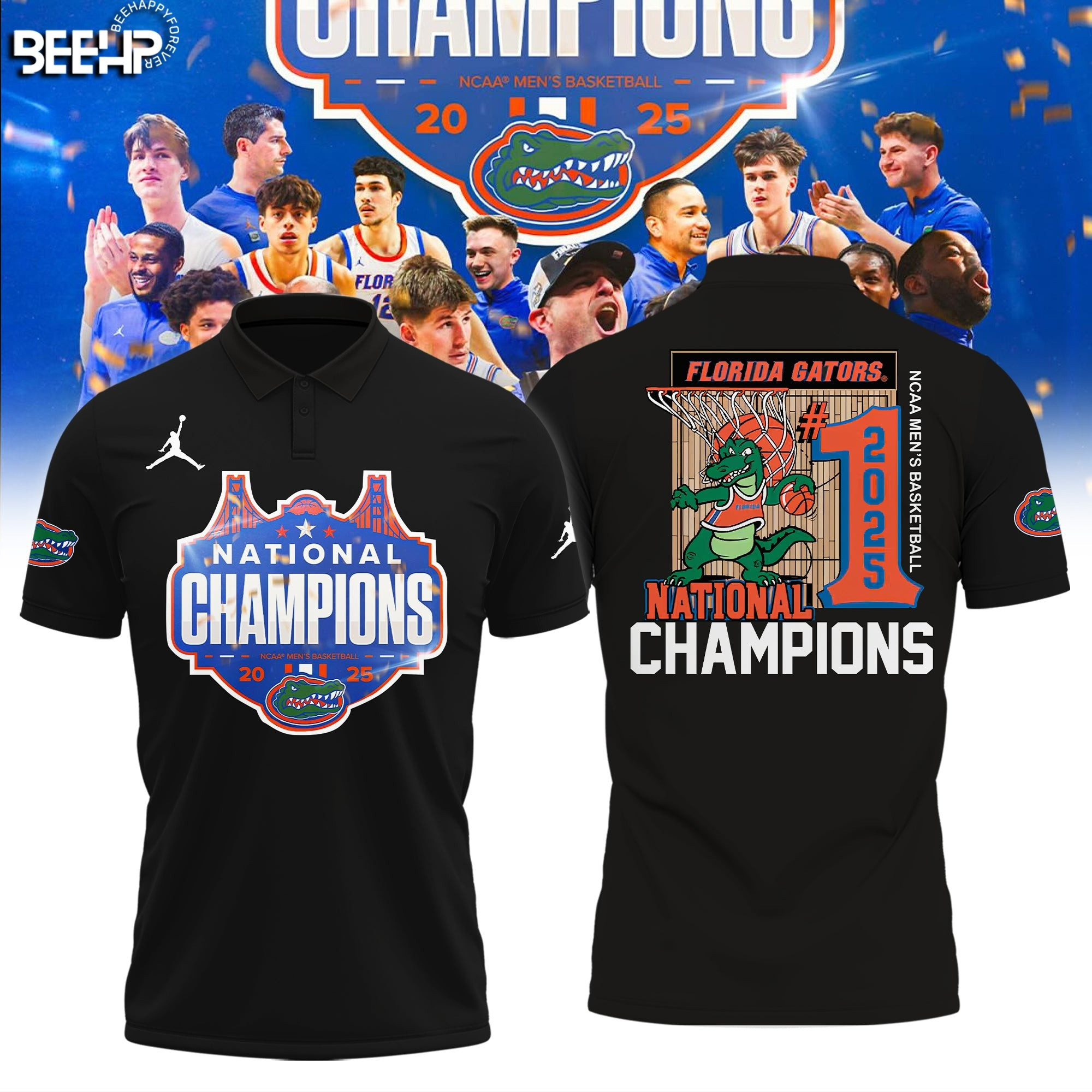 Florida Gators 2025 NCAA Champions Polo Gift For Basketball Lover