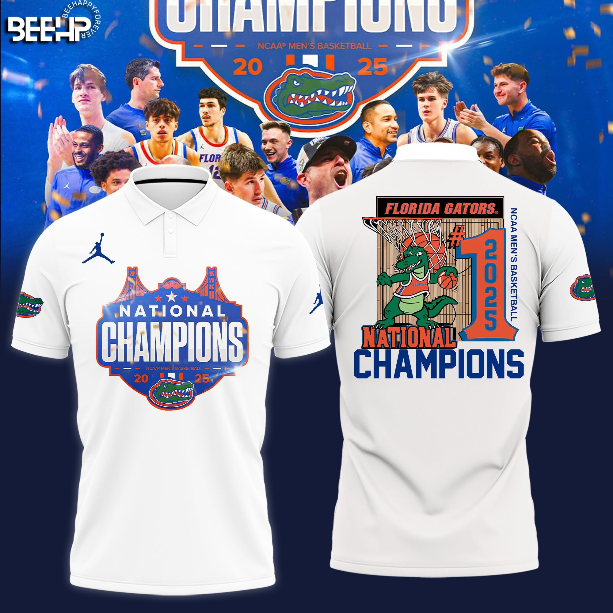 Florida Gators 2025 NCAA National Champions Polo Gift For Basketball Lover