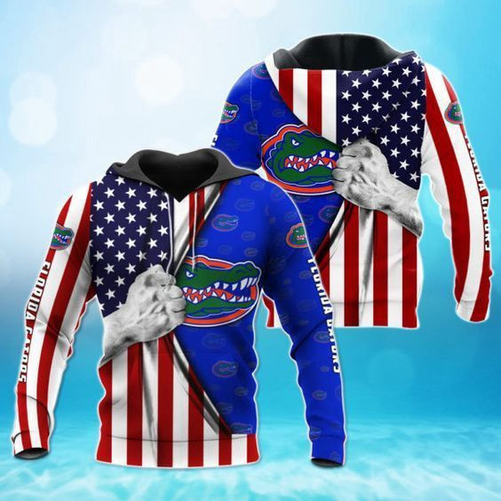 Florida Gators American Flag Hoodie  Zip Hoodie