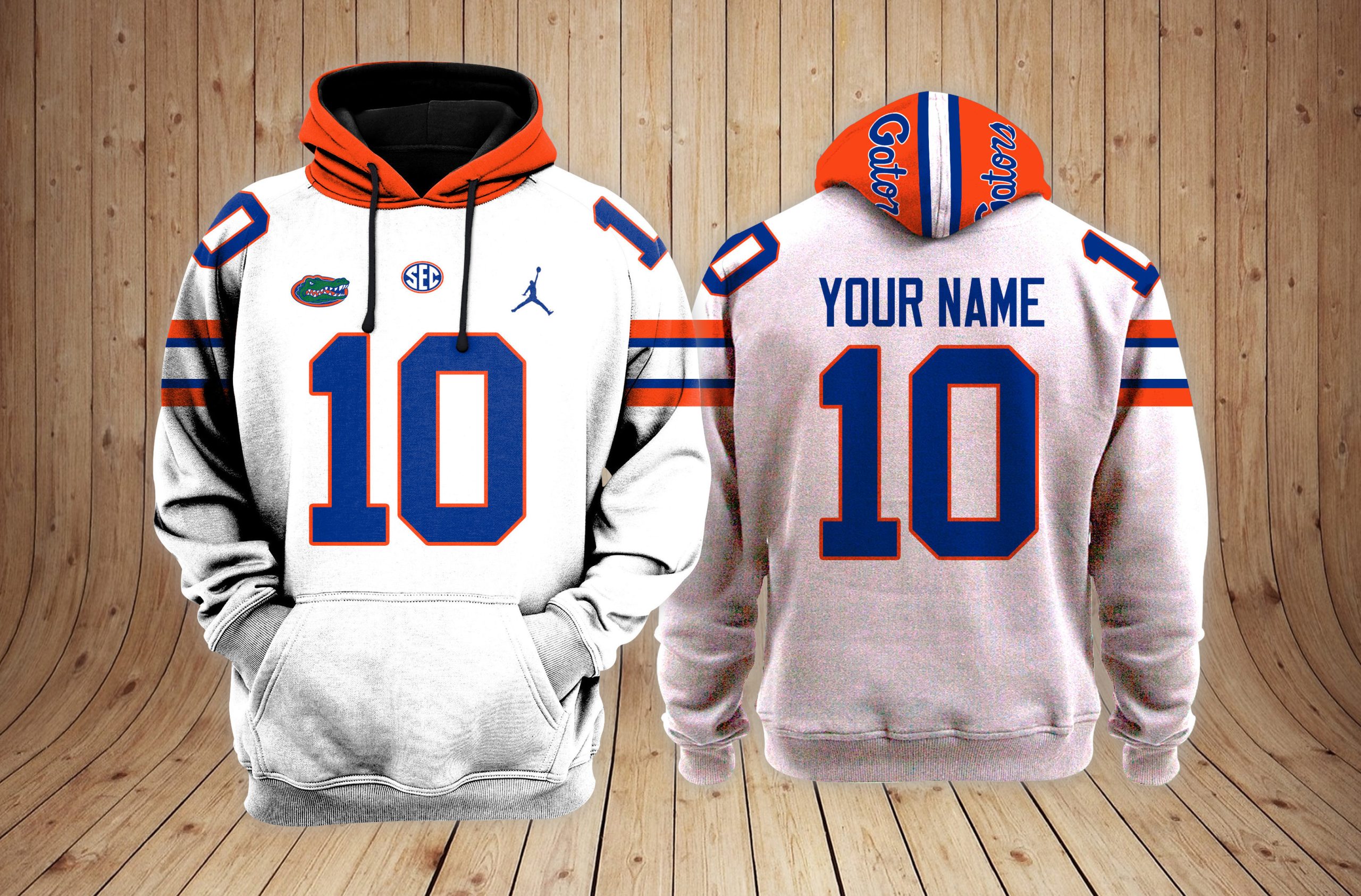 Florida Gators Football NCAA Custom 3D Hoodie WhitePT24036