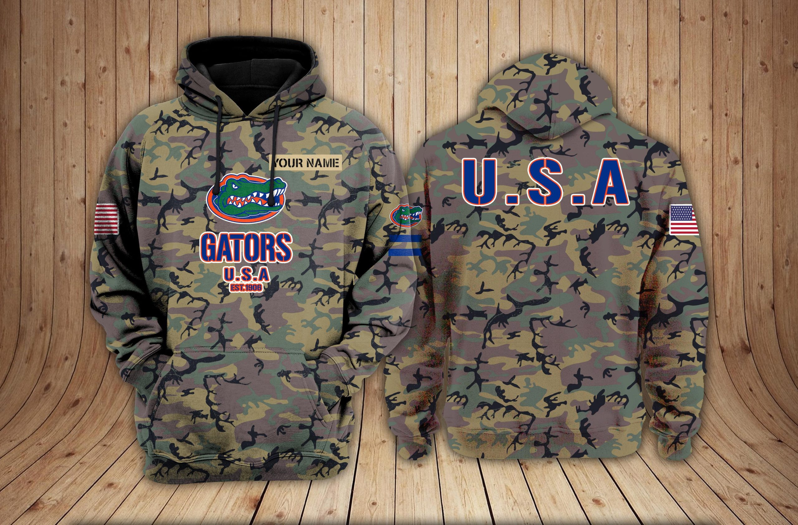 Florida Gators NCAA Camouflage 3D Hoodie PT24067