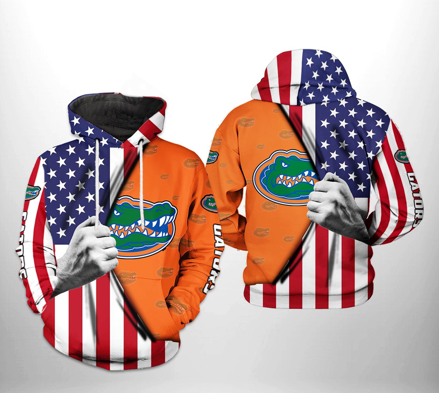 Florida Gators NCAA US FLag Hoodie  Zip Hoodie Version 1947