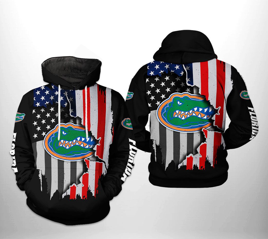 Florida Gators NCAA US Flag Hoodie  Zip Hoodie Version 2146