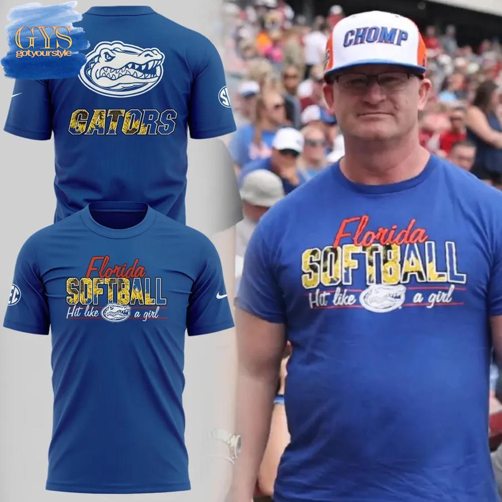 Florida Gators Softball Hit Like A Girl T-Shirt Premium Merchandises