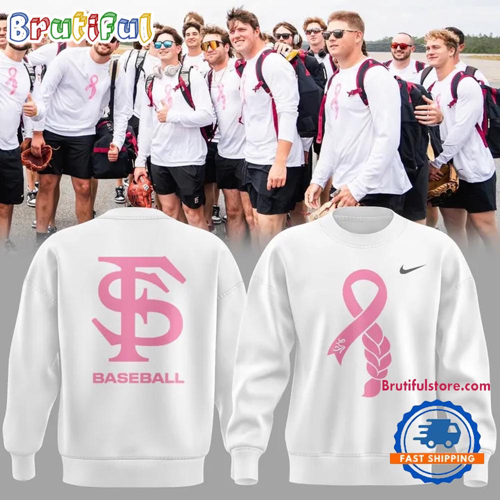 Florida State Seminoles Baseball Fight Against Breast Cancer 2025 3D Shirt
