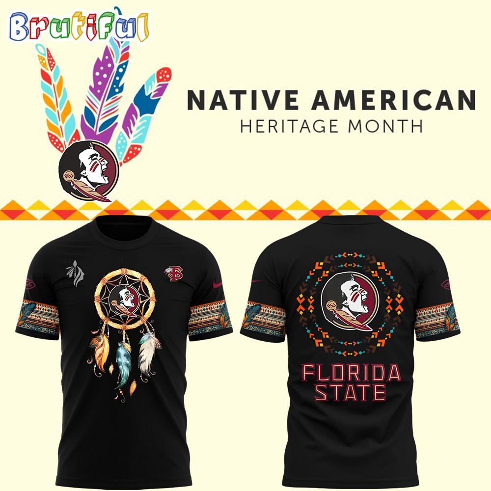 Florida State Seminoles Native American Heritage Black T Shirt
