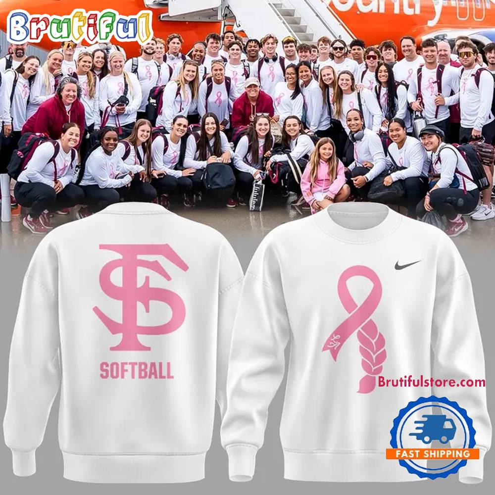 Florida State Seminoles Softball Fight Against Breast Cancer 2025 3D Shirt
