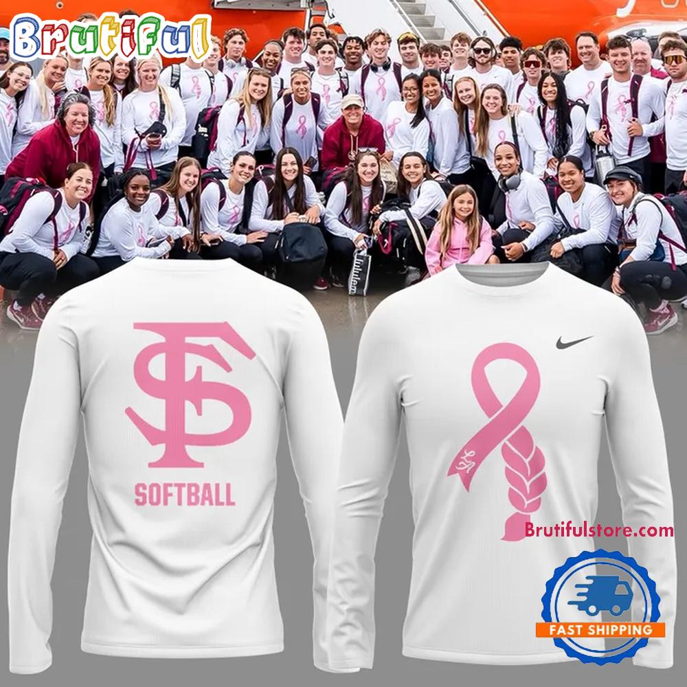 Florida State Seminoles Softball Fight Against Breast Cancer 2025 Long Sleeve Shirt